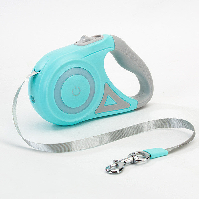 Infällbart Hundkoppel med LED-spotlight & Halsband – Passar Hundar & Katter