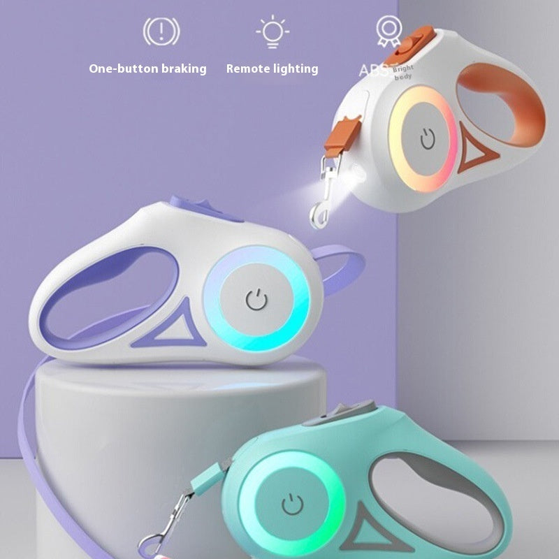 Infällbart Hundkoppel med LED-spotlight & Halsband – Passar Hundar & Katter (Kopia)