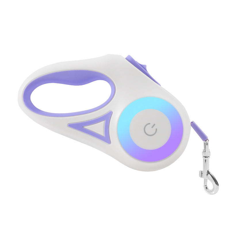 Infällbart Hundkoppel med LED-spotlight & Halsband – Passar Hundar & Katter