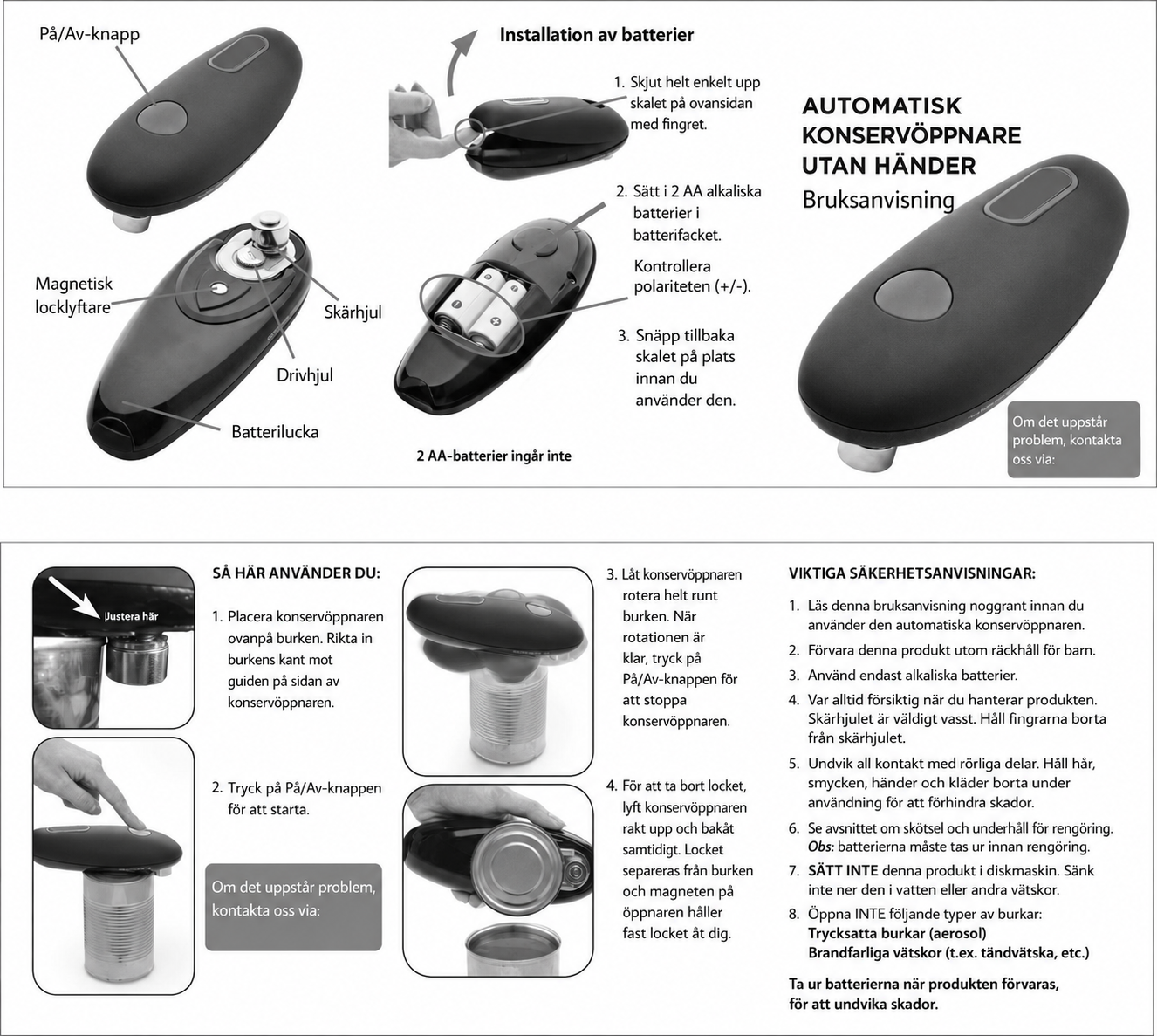 Automatisk Elektrisk Konservöppnare — Öppna Burkar Enkelt & Handsfree