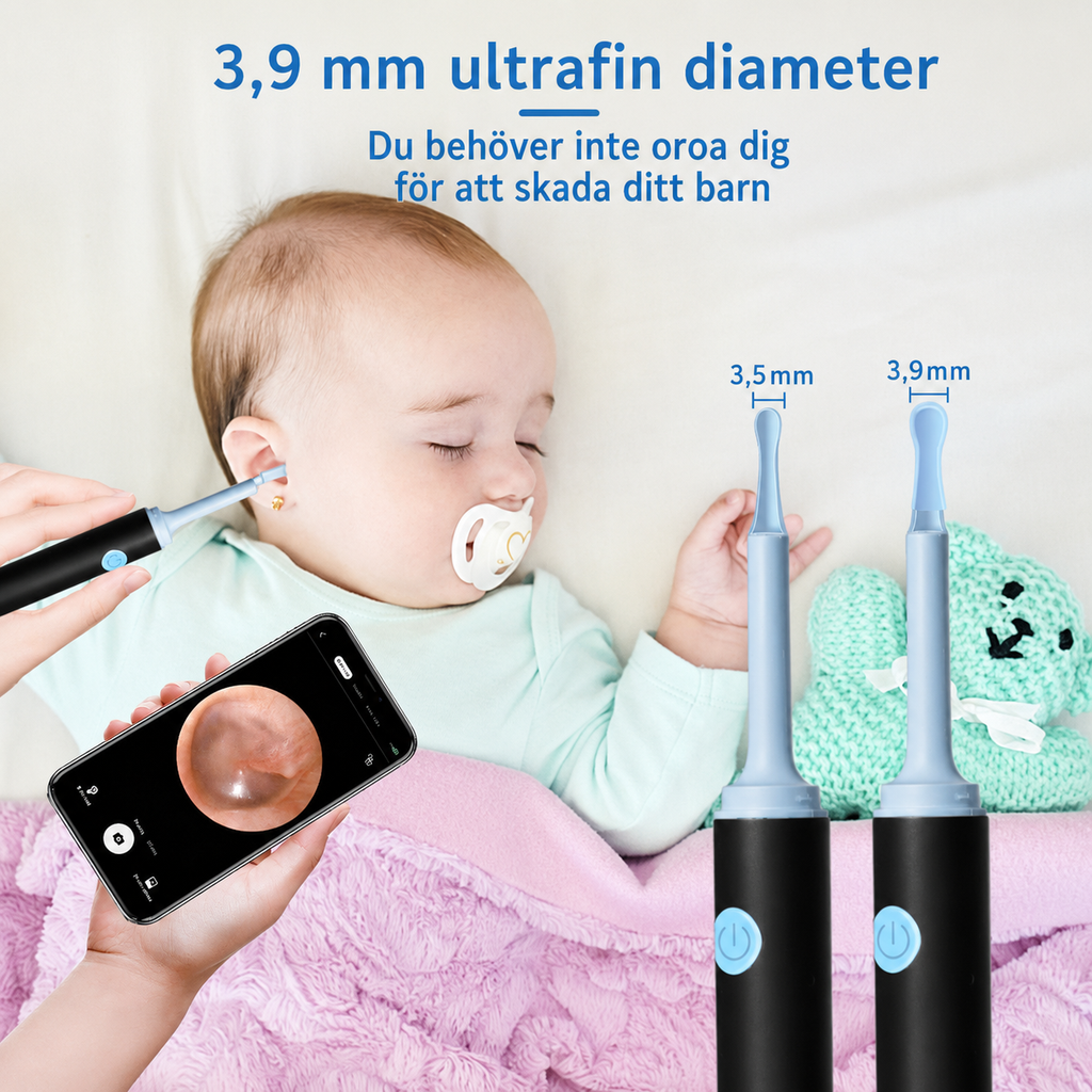 Smart Öronrengörare med Kamera — Se Vad Du Rengör!