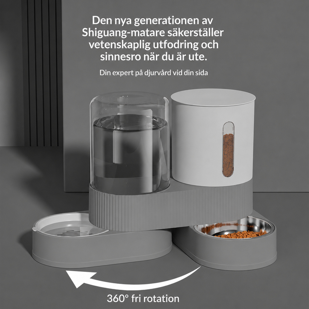 2-i-1 Automatisk Husdjursmatare – Vatten & Mat i Ett