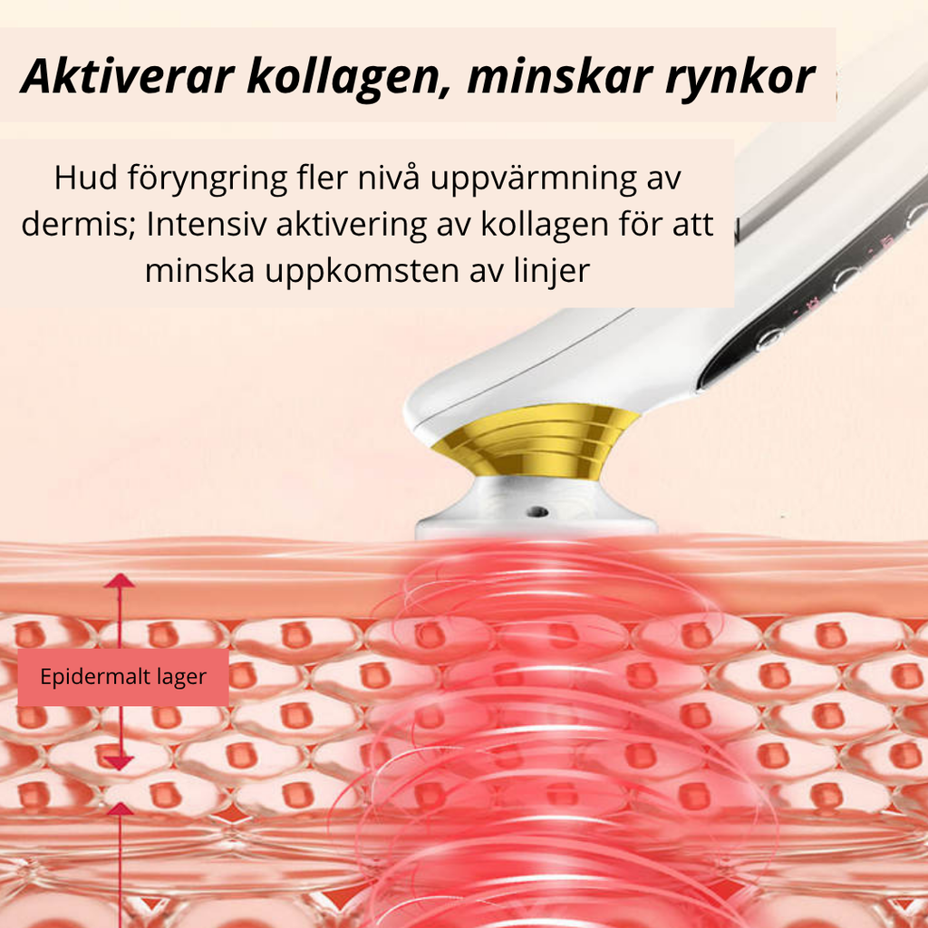 LED Ansiktsmassager — Lyft & Strama Upp Huden med Rött Ljus