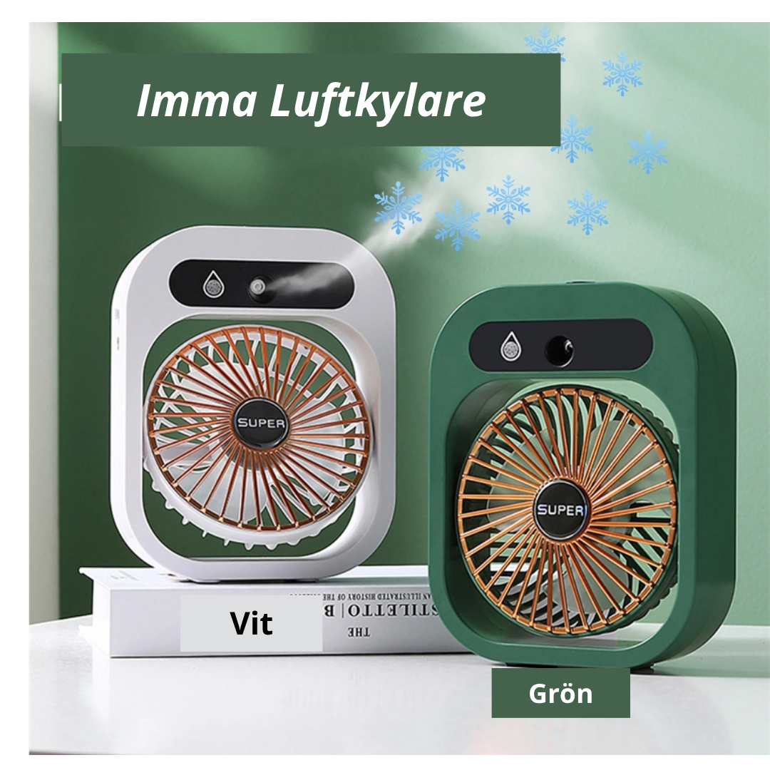 Portabel Sprayfläkt med Luftfuktare – 3 Hastigheter & USB-laddning