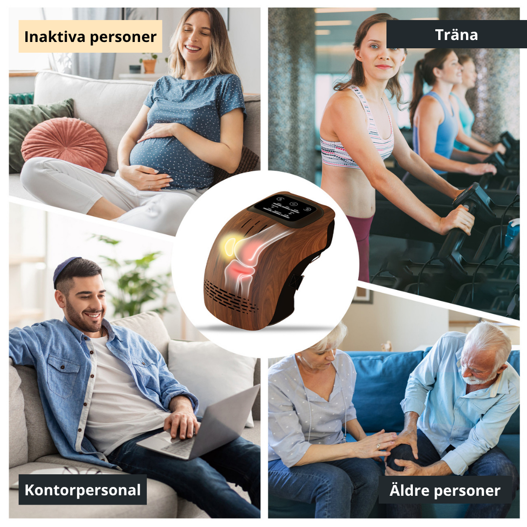 Premium Knämassager — Infraröd Laser & Värme för Knäsmärta
