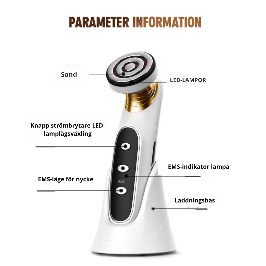 LED Ansiktsmassager — Lyft & Strama Upp Huden med Rött Ljus