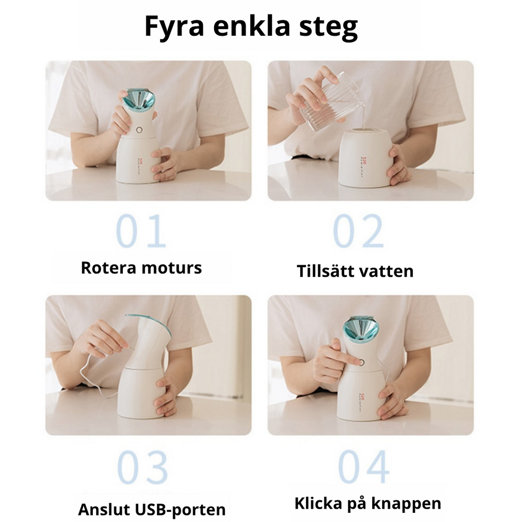 3-i-1 UV-Desinfektionslampa & Luftfuktare — Rent & Frisk Luft Hemma