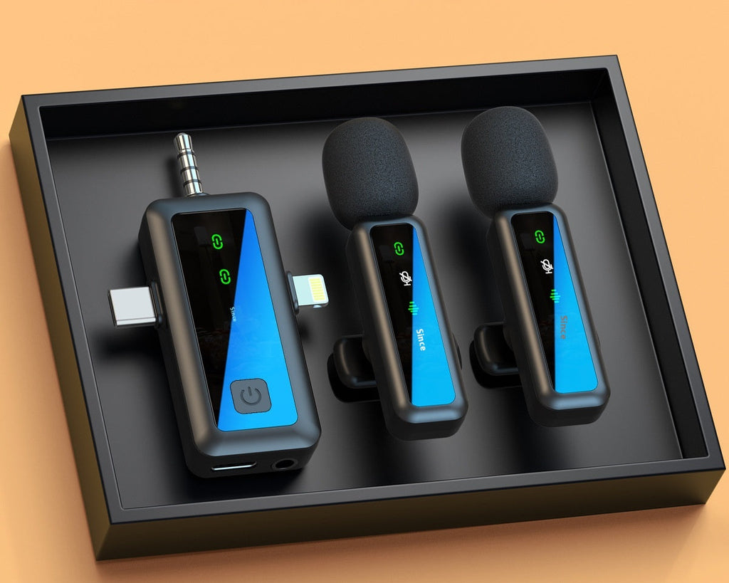Trådlös Lavalier Mikrofon — För iPhone & Android, Live & Gaming